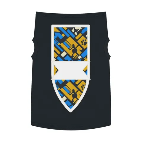 Streetwear Black/White Stencil Pet Tank Top — front view