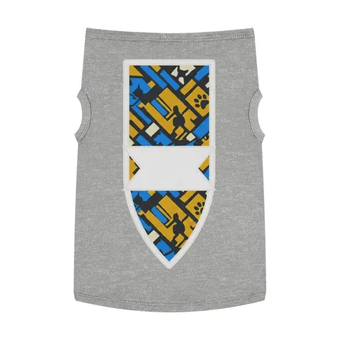 Streetwear Black/White Stencil Pet Tank Top — front view