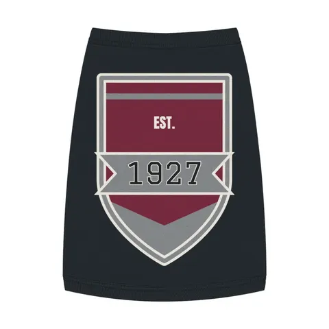 Texas Southern 1927 Maroon & Grey Pet Tank Top — front view