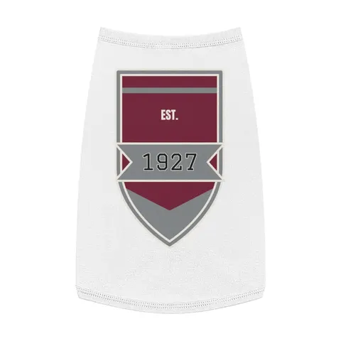 Texas Southern 1927 Maroon & Grey Pet Tank Top — front view