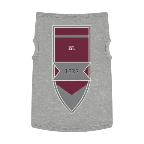 Texas Southern 1927 Maroon & Grey Pet Tank Top — front view