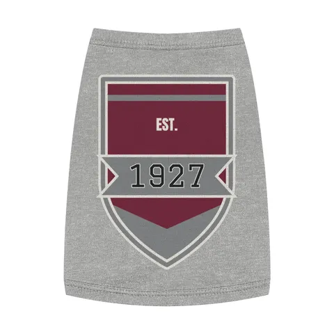 Texas Southern 1927 Maroon & Grey Pet Tank Top — front view