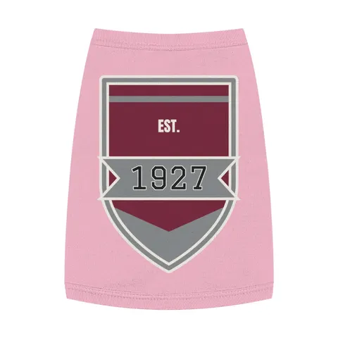 Texas Southern 1927 Maroon & Grey Pet Tank Top — front view