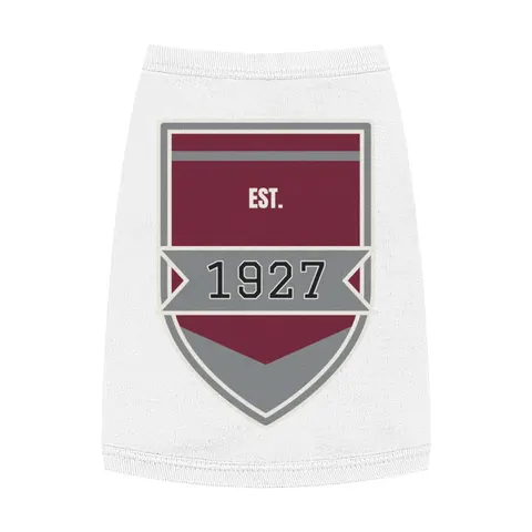 Texas Southern 1927 Maroon & Grey Pet Tank Top — front view