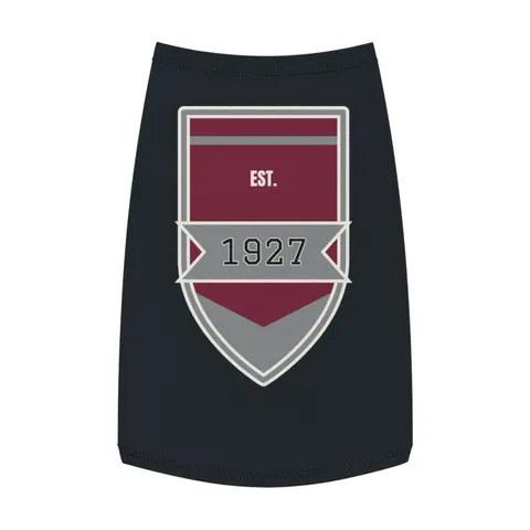 Texas Southern 1927 Maroon & Grey Pet Tank Top — front view