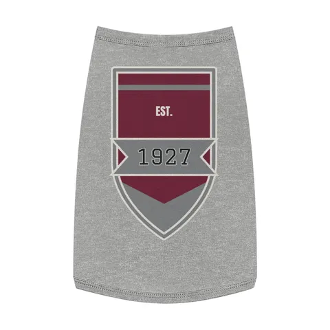 Texas Southern 1927 Maroon & Grey Pet Tank Top — front view