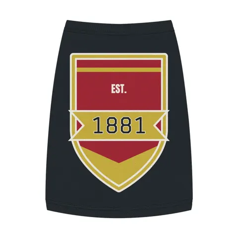 Tuskegee 1881 Crimson & Old Gold Pet Tank Top — front view