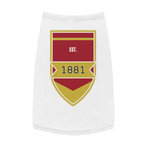 Tuskegee 1881 Crimson & Old Gold Pet Tank Top — front view