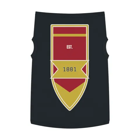 Tuskegee 1881 Crimson & Old Gold Pet Tank Top — front view