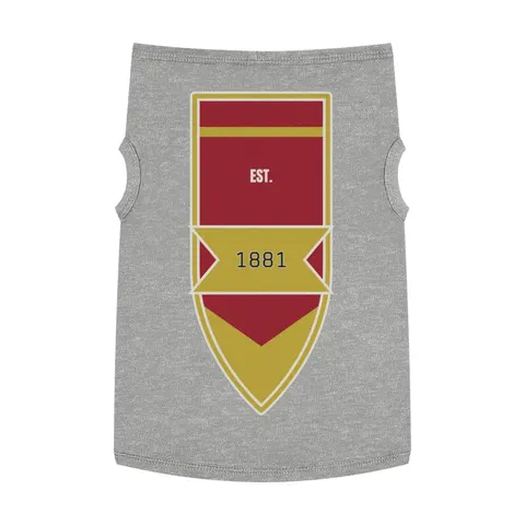 Tuskegee 1881 Crimson & Old Gold Pet Tank Top — front view