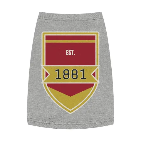 Tuskegee 1881 Crimson & Old Gold Pet Tank Top — front view