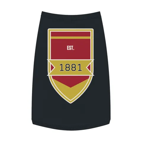 Tuskegee 1881 Crimson & Old Gold Pet Tank Top — front view