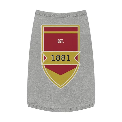 Tuskegee 1881 Crimson & Old Gold Pet Tank Top — front view