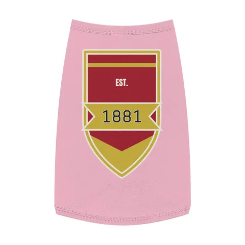Tuskegee 1881 Crimson & Old Gold Pet Tank Top — front view