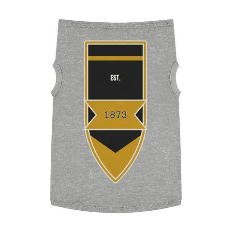 UAPB 1873 Black & Gold Arc Pattern Pet Tank Top — front view
