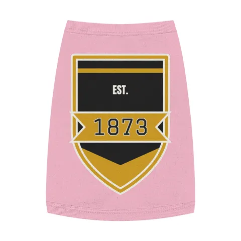 UAPB 1873 Black & Gold Arc Pattern Pet Tank Top — front view