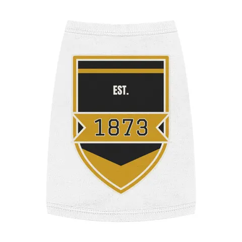 UAPB 1873 Black & Gold Arc Pattern Pet Tank Top — front view