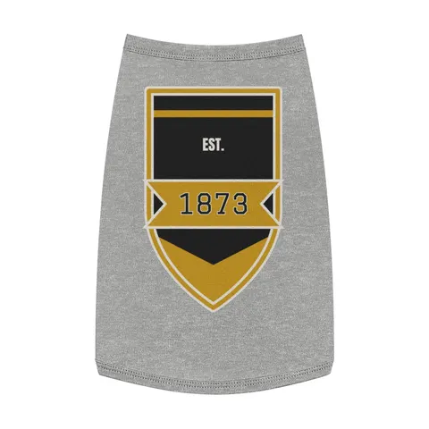 UAPB 1873 Black & Gold Arc Pattern Pet Tank Top — front view