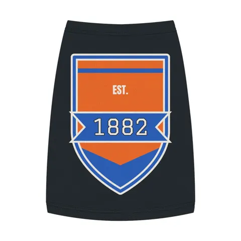 Virginia State 1882 Orange & Blue Pet Tank Top — front view