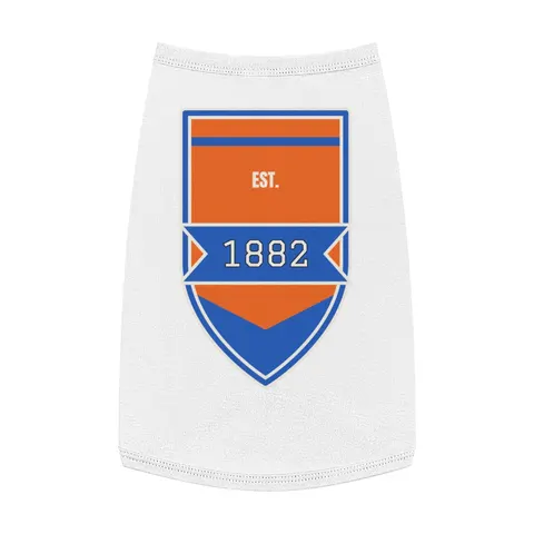 Virginia State 1882 Orange & Blue Pet Tank Top — front view