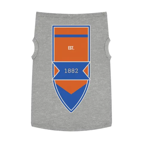 Virginia State 1882 Orange & Blue Pet Tank Top — front view