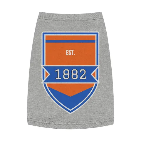 Virginia State 1882 Orange & Blue Pet Tank Top — front view