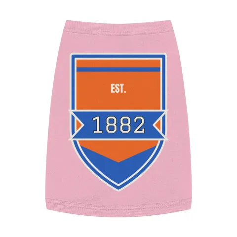 Virginia State 1882 Orange & Blue Pet Tank Top — front view