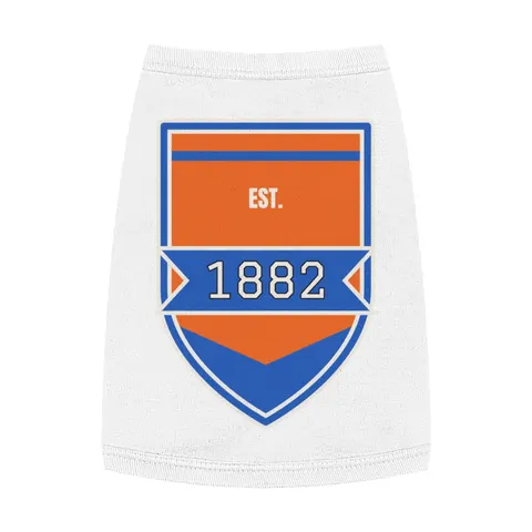 Virginia State 1882 Orange & Blue Pet Tank Top — front view