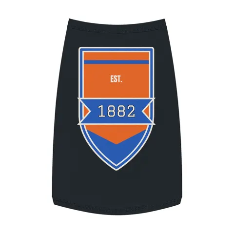 Virginia State 1882 Orange & Blue Pet Tank Top — front view