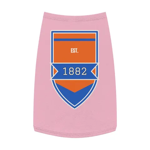 Virginia State 1882 Orange & Blue Pet Tank Top — front view