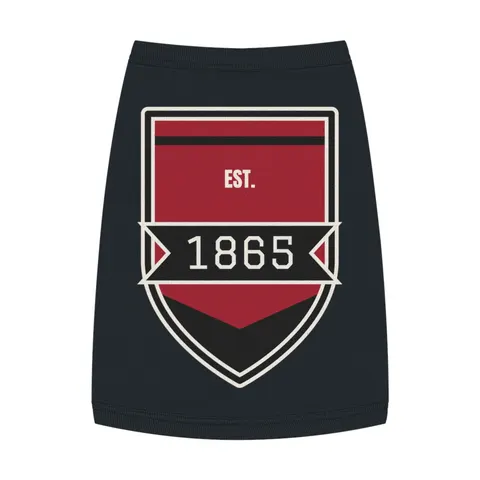 Virginia Union 1865 Crimson & Black Pet Tank Top — front view