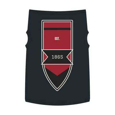 Virginia Union 1865 Crimson & Black Pet Tank Top — front view
