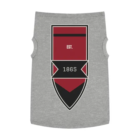 Virginia Union 1865 Crimson & Black Pet Tank Top — front view