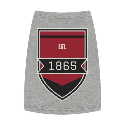 Virginia Union 1865 Crimson & Black Pet Tank Top — front view