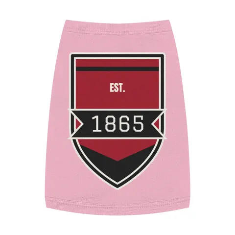 Virginia Union 1865 Crimson & Black Pet Tank Top — front view