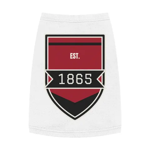 Virginia Union 1865 Crimson & Black Pet Tank Top — front view