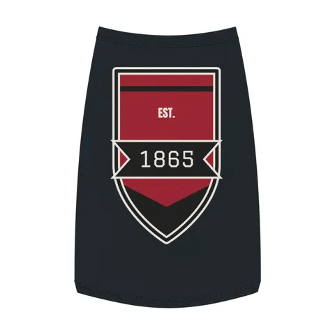 Virginia Union 1865 Crimson & Black Pet Tank Top — front view