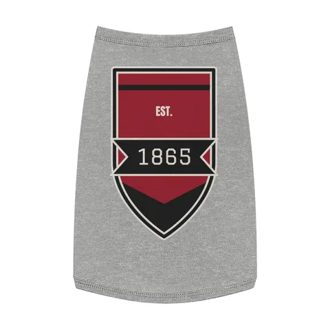 Virginia Union 1865 Crimson & Black Pet Tank Top — front view