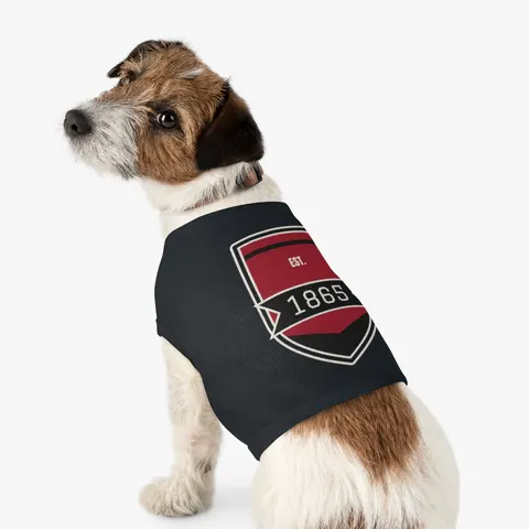 Virginia Union 1865 Crimson & Black Pet Tank Top — other view