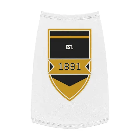 West Virginia State 1891 Black & Gold Pet Tank Top — front view