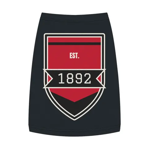Winston-Salem State 1892 Red & Black Pet Tank Top — front view
