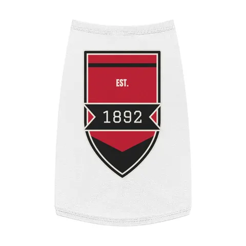 Winston-Salem State 1892 Red & Black Pet Tank Top — front view