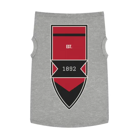 Winston-Salem State 1892 Red & Black Pet Tank Top — front view
