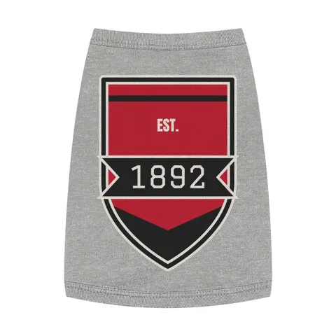Winston-Salem State 1892 Red & Black Pet Tank Top — front view