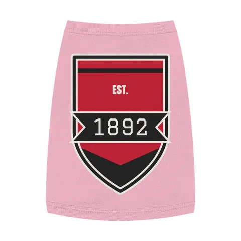 Winston-Salem State 1892 Red & Black Pet Tank Top — front view