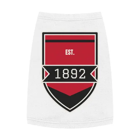 Winston-Salem State 1892 Red & Black Pet Tank Top — front view