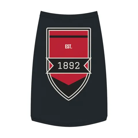 Winston-Salem State 1892 Red & Black Pet Tank Top — front view