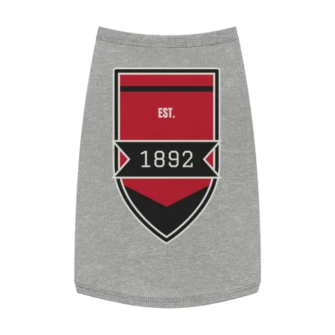 Winston-Salem State 1892 Red & Black Pet Tank Top — front view