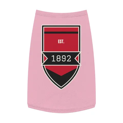 Winston-Salem State 1892 Red & Black Pet Tank Top — front view
