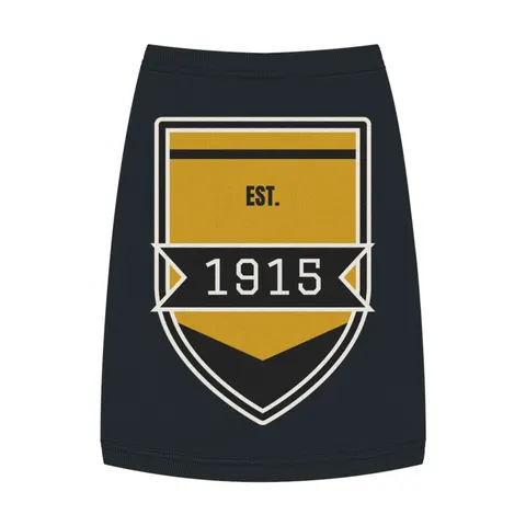 Xavier 1915 Gold & Black Pet Tank Top — front view